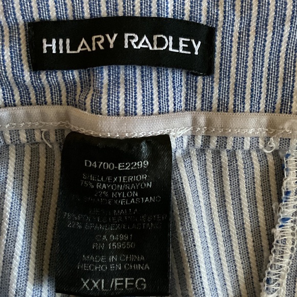 Hilary Radley Blue and White Striped Capris - Picture 2 of 8